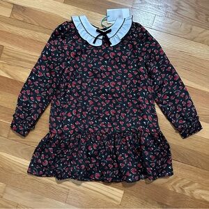 Valentines Dress Abel & Lula Girls Drop Waist Heart Print Chiffon size 8 NEW NWT